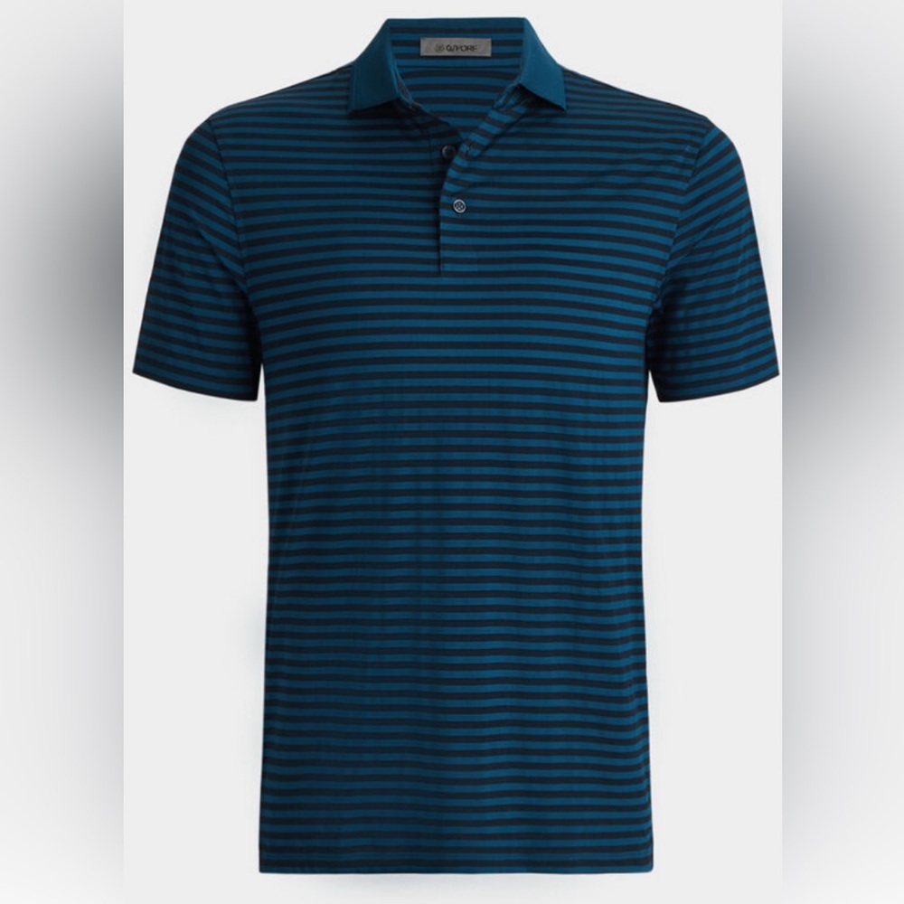NWT G/FORE Men’s Technical Jersey Polo With Perforated Strpes Size Small S